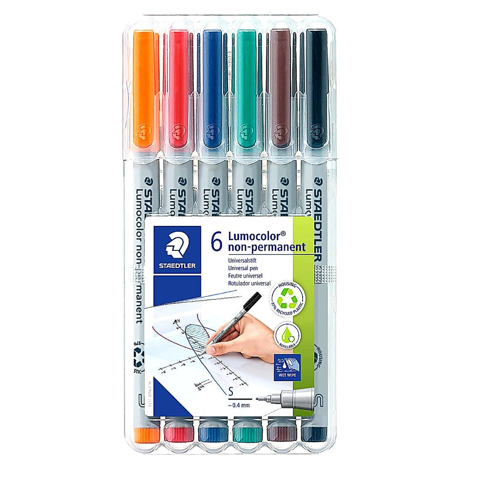 Staedtler Lumocolor Folienstift non-permanent 6er Set abwischbar