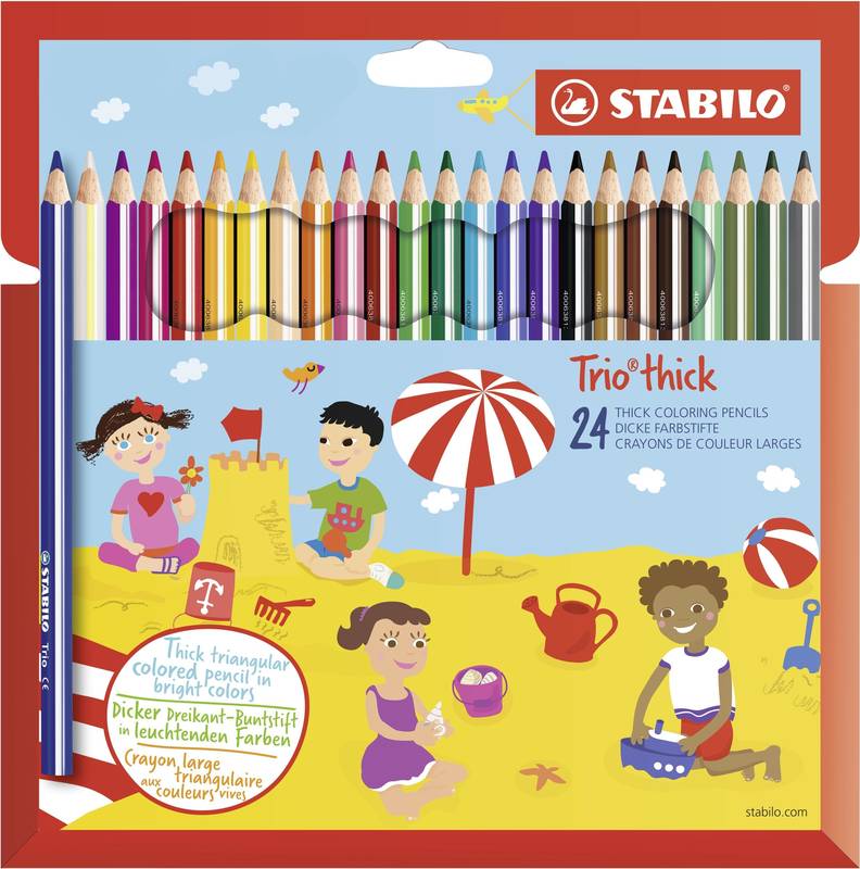 STABILO Buntstift Trio dick Set Jumbo Farbstifte