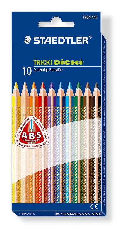 Staedtler Tricki Dicki Dreieck Farbstifte Jumbo 10er ergonomisch