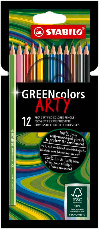 STABILO Buntstift GREENcolors ARTY 12er Set verschiedene Farben