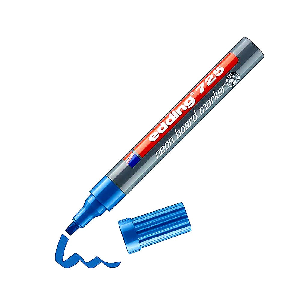 Edding 725 Neon Board Marker, Meißelfeder 2–5 mm, Whiteboard, Kreidetafel