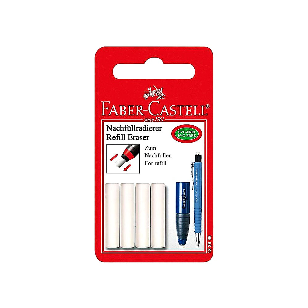 Faber Castell Ersatzradierer Eraser Pen 4er Blister, Radierer Ersatz