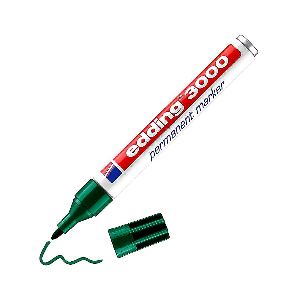 Edding 3000 Permanentmarker, universell, für viele Oberflächen, wasserfest