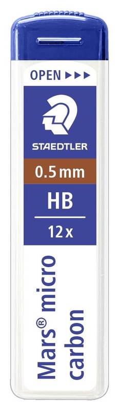 Staedtler Marsmicro Feinmine 0.5 HB 12er Etui Minen für Druckbleistift