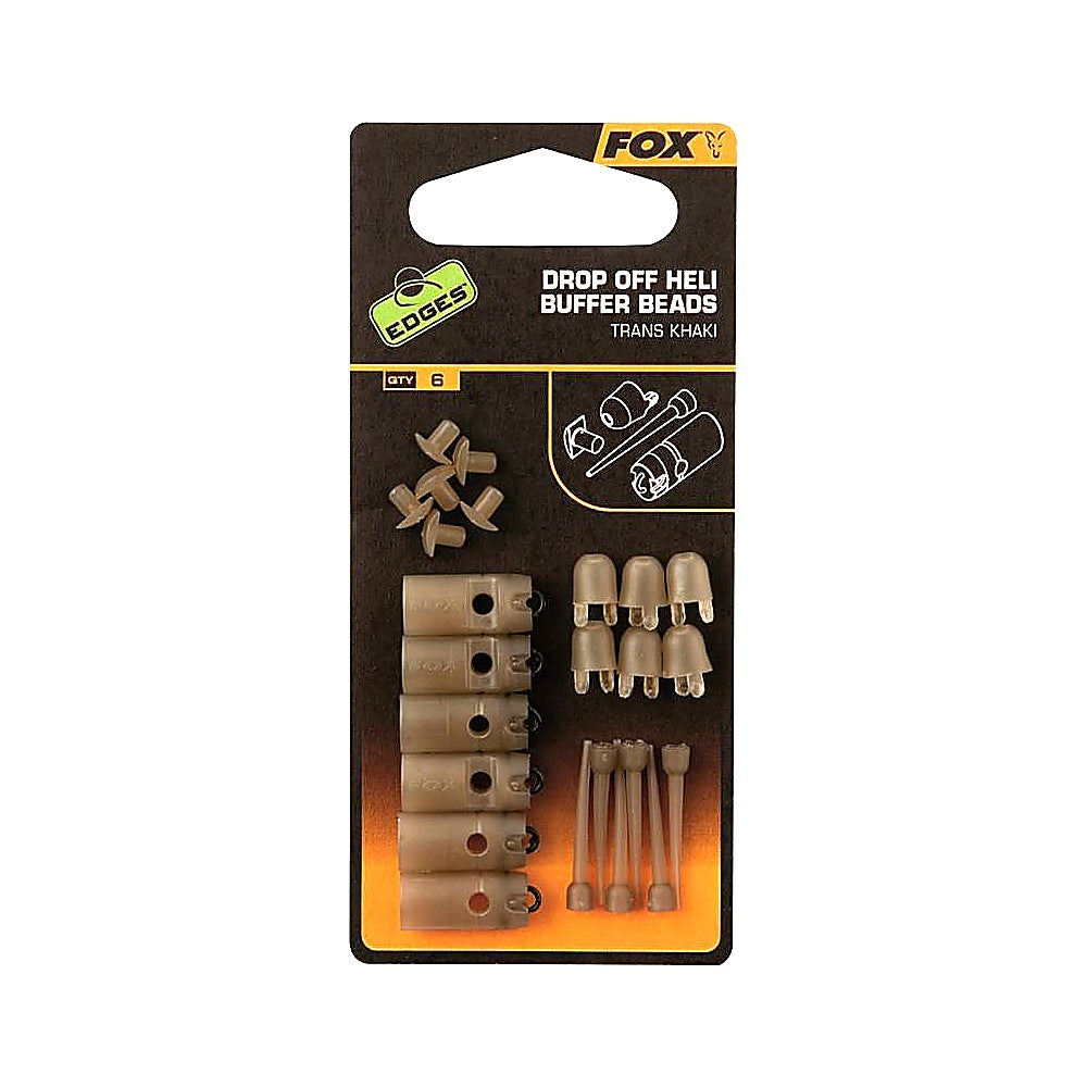 Fox Edges Drop-Off Heli Buffer Bead 6 Stopper für Helikopter Rigs, Karpfen