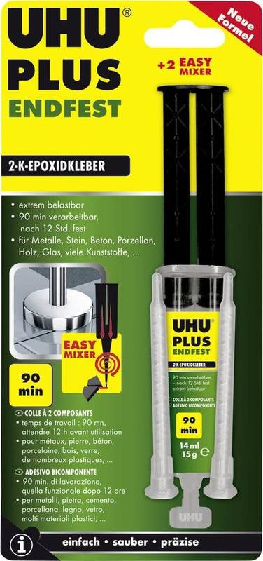 UHU 2 Komponentenkleber Plus Endfest 15g Epoxidkleber Mini Pack