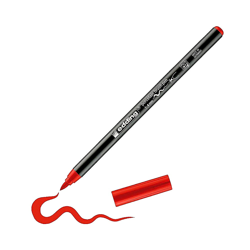 Edding 4200 Porzellan-Brushpen, Stift für Porzellanmalerei & Keramik
