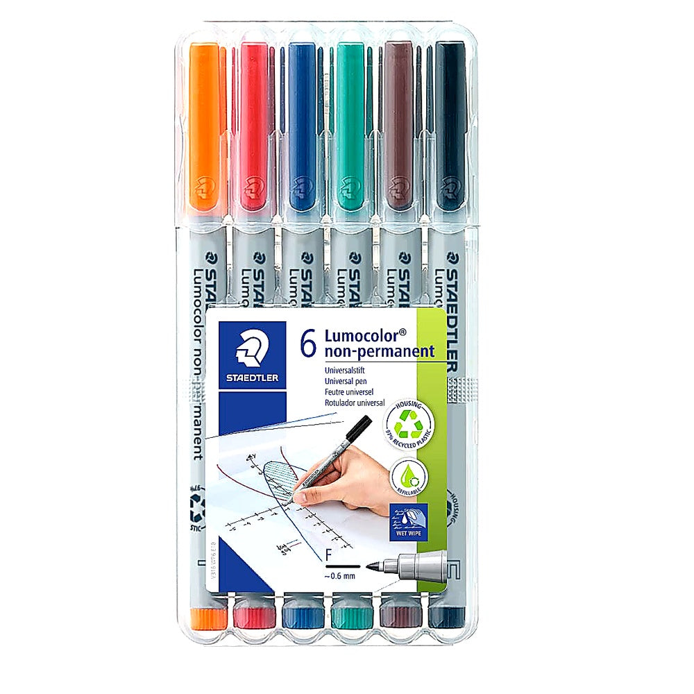 Staedtler Lumocolor Folienstift non-permanent 6er Set abwischbar