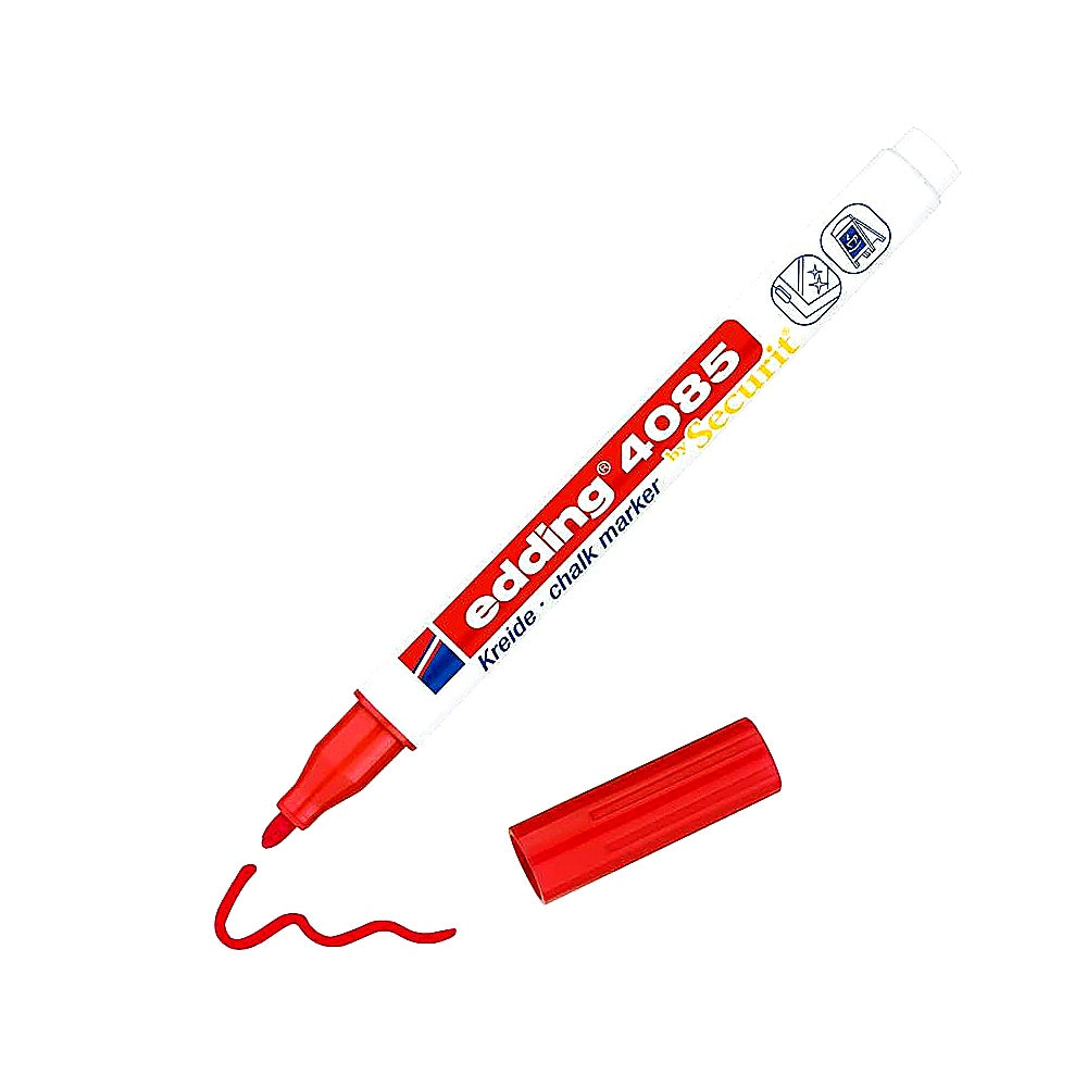 Edding 4085 Kreidemarker, Rundspitze 1–2mm, abwischbar, Fenster & Tafel