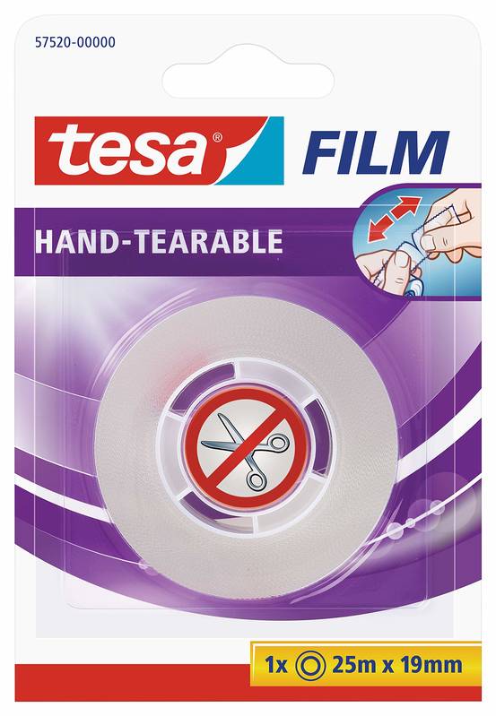 Tesa von Hand abreißbar Transparent Klebeband 25m x 19mm universal einsetzbar