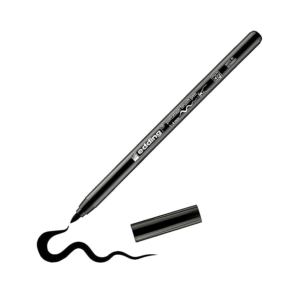 Edding 4200 Porzellan-Brushpen, Stift für Porzellanmalerei & Keramik