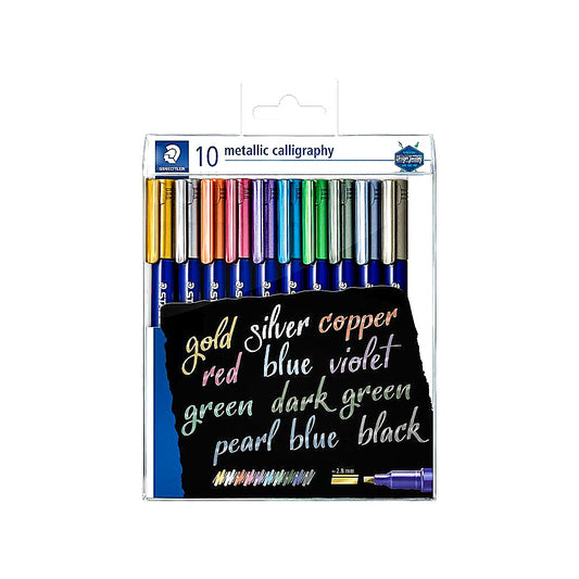 Staedtler Metallic Calligraphy Marker 10er Etui Metallic Marker Kalligraphie