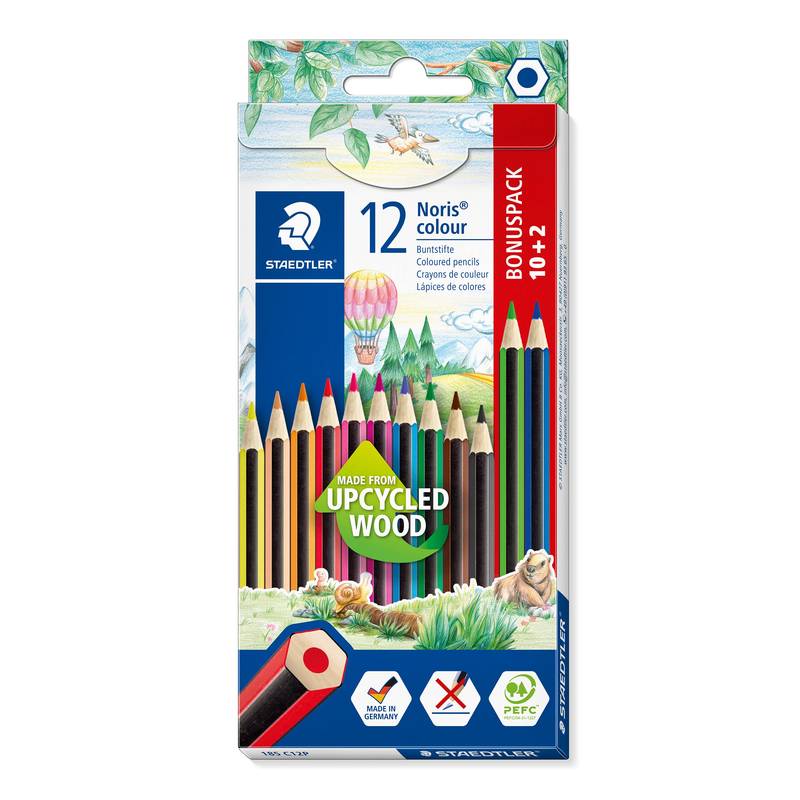 Staedtler Noris Colour Buntstifte 12er Kartonetui 10 plus 2 Set