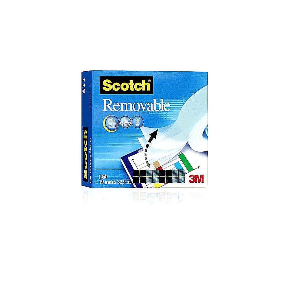 3M Removable Klebeband 19mm x 32.9m, matt, wiederablösbar, unsichtbar