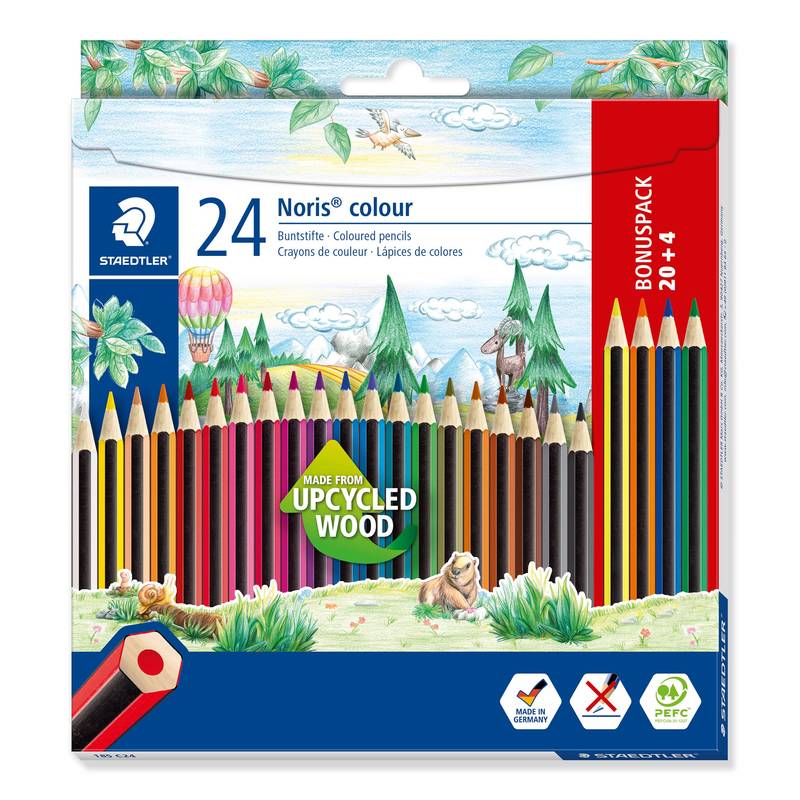 Staedtler Noris Colour Buntstifte 24er Kartonetui bunte Stifte