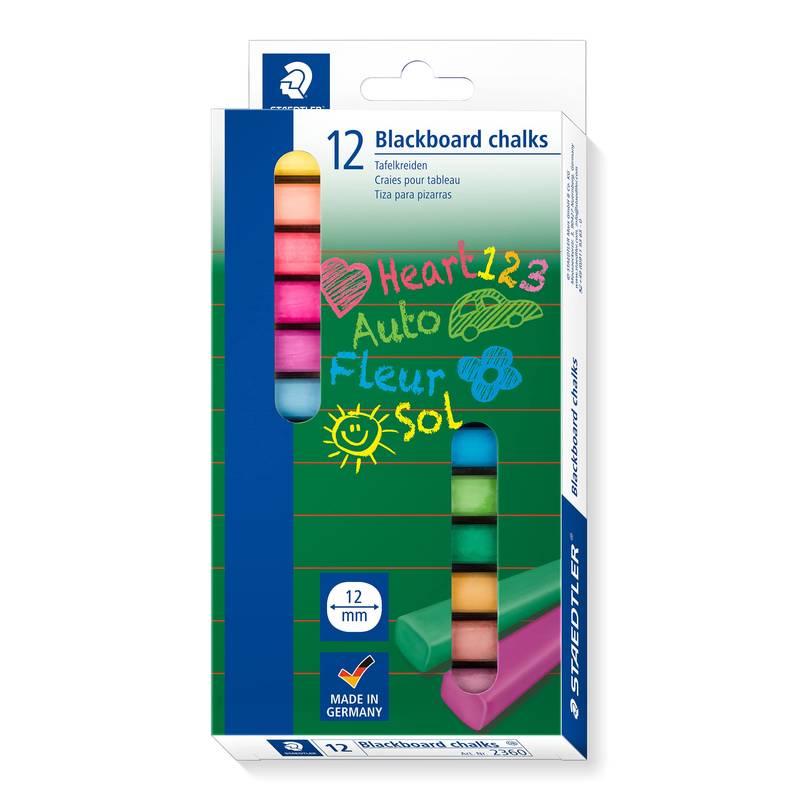Staedtler Wandtafelkreide 12er Kartonetui Schulkreide Weiß