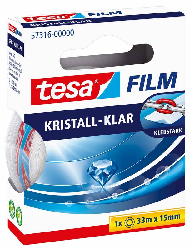 Tesa Ultra Strong PVC Klebefilm 33m x 15mm 10 Rollen für Büro Verpackung