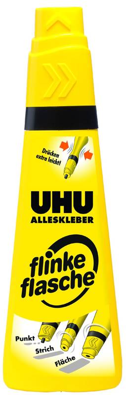 UHU Alleskleber Flinke Flasche 90g starker Kleber Allzweck Schule Büro