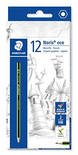 Staedtler Noris Eco Bleistift HB 12er Kartonetui holzfrei nachhaltig