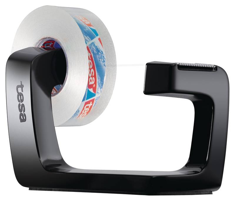 Tesa Tischabroller Schwarz Anti Rutsch Boden für 33m Rollen stabil