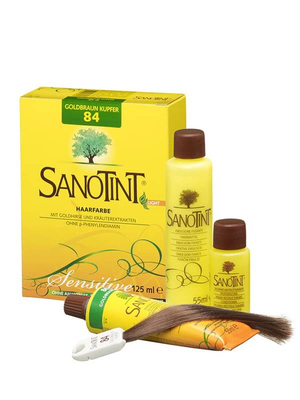 Sanotint Haarfarbe permanente Haarcoloration schonende Formel