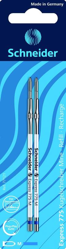 Schneider Express 775 M Kugelschreibermine blau 2er Ersatzminen mittel