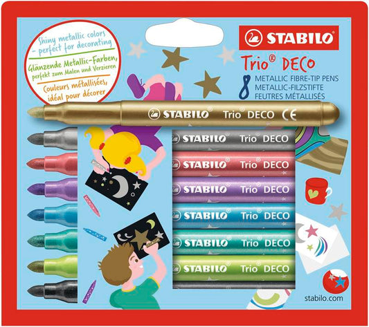 STABILO Filzstift Trio DECO 8er Set verschiedene Farben