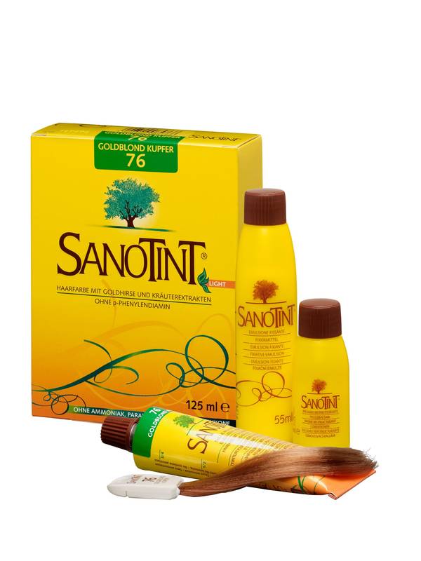 Sanotint Haarfarbe permanente Haarcoloration schonende Formel