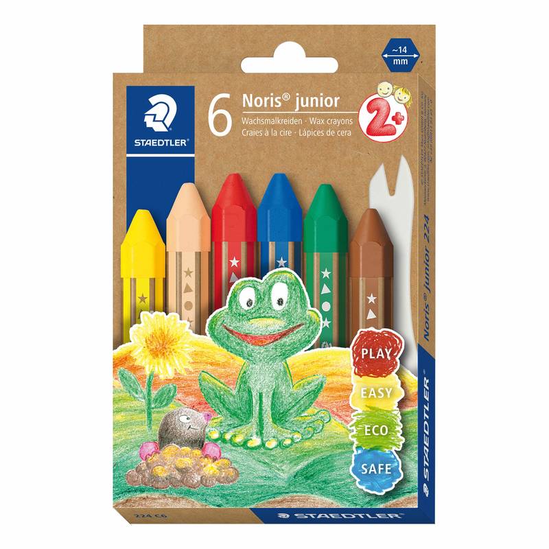 Staedtler Noris Junior Wachsmalkreide kindgerecht farbig