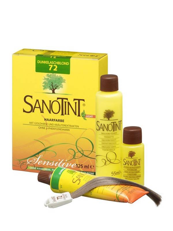 Sanotint Haarfarbe permanente Haarcoloration schonende Formel