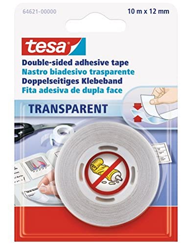 Tesa Doppelseitiges Klebeband 10m x 12mm handlich universell für Bastelarbeiten
