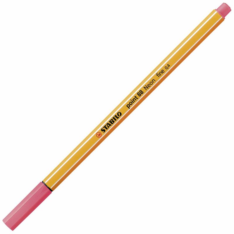 STABILO Fineliner point 88 Neonfarbe 5er Set verschiedene Farben