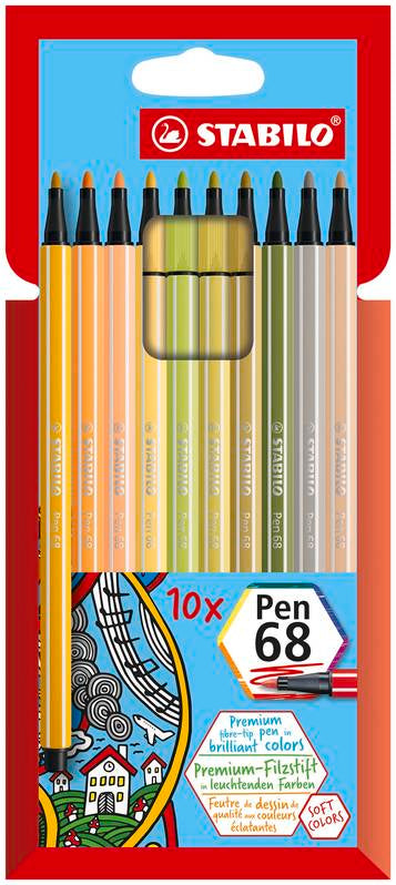 STABILO Filzstift Pen 68 10er Set verschiedene Farben