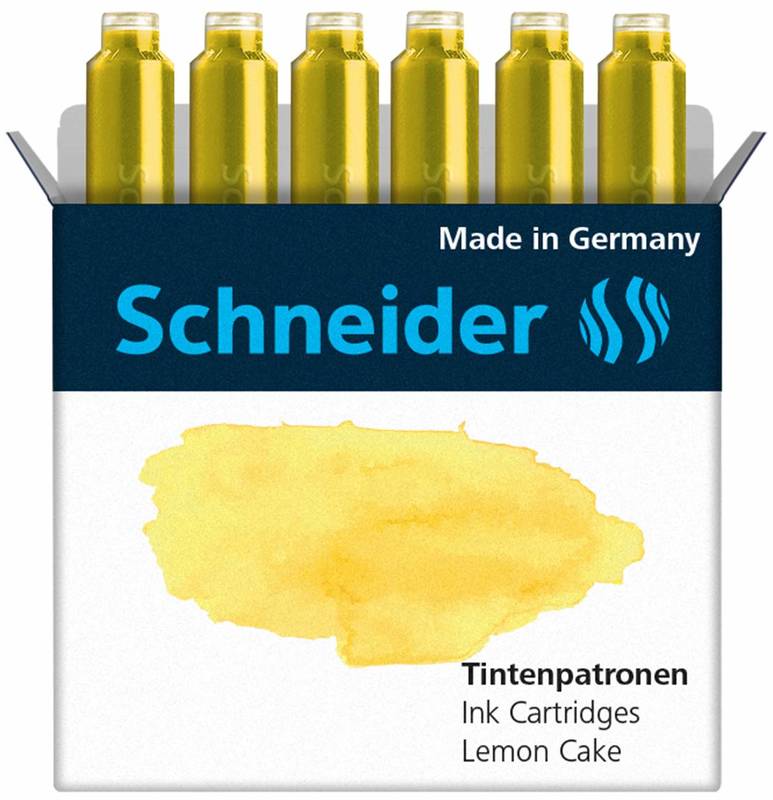Schneider Pastell Tintenpatrone 6 Stück Ersatzpatrone Pastell Farben